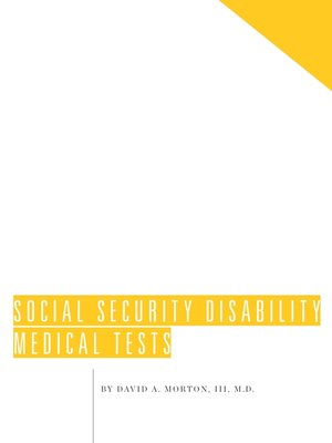 cover image of Social Security Disability Medical Tests